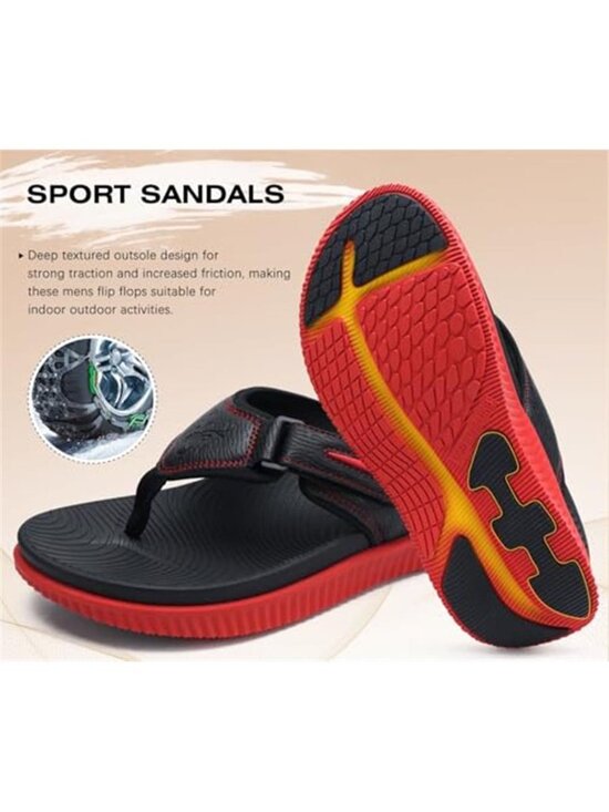 New Mens Orthotic Flip Flops Men\'s Recovery Walking Sandals Adjustable Thick main image 5